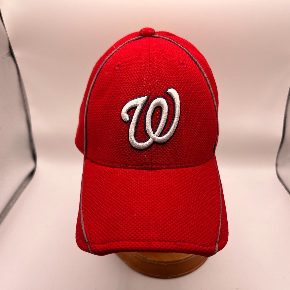 New Era 39THIRTY Washington Nationals Red MLB Batting Practice Hat L-XL